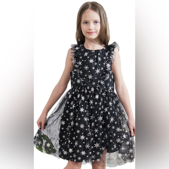 Sosomi Other - Elegant Starry Black Kids Dress